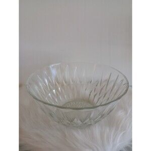 Large Vintage Glass Starburst Serving Bowl 9"